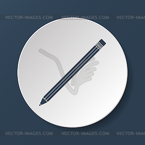 Pencil icon - royalty-free vector image