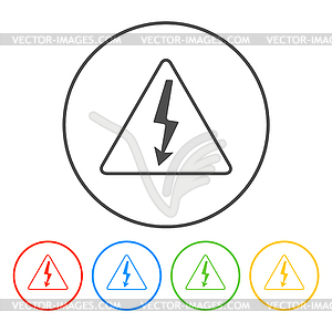 High voltage - - stock vector clipart