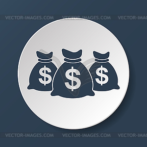 Money bag icon - royalty-free vector image