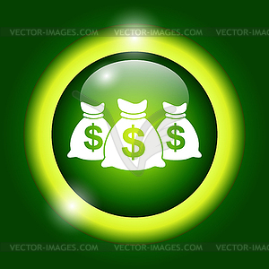 Money bag icon - vector image