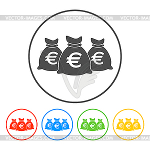 Money bag icon - vector image