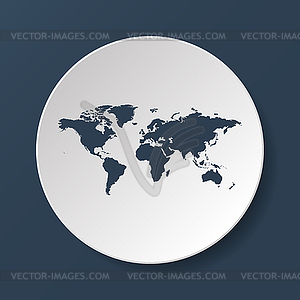 World Map - vector clipart