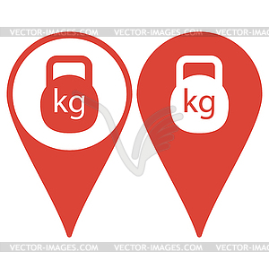 Map pointer. modern flat white circle icon. Eps10 - vector clip art