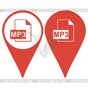 Mp3 file icon - vector image