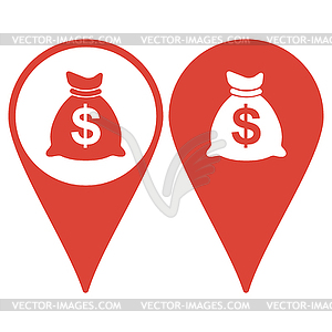 Money bag icon - vector clip art