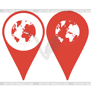 Pictograph of globe - vector EPS clipart