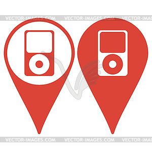 Portable media player icon. Flat design style. EPS - vector image