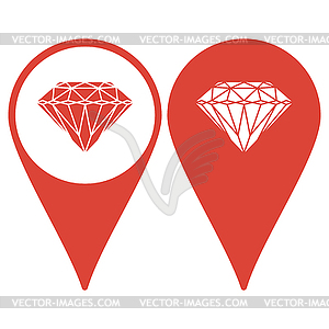 Diamond icon - - vector clip art