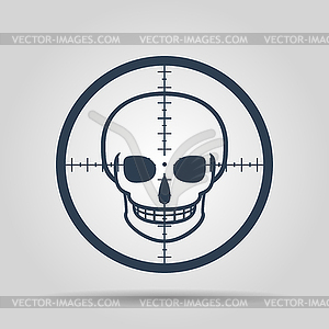 Значок перекрестие с черепом - изображение в векторе / векторный клипарт