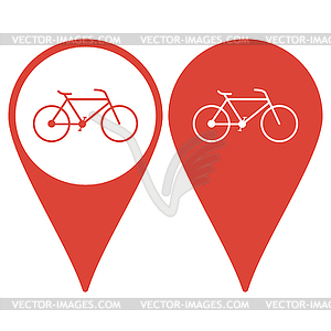 Minimalistic bicycle icon. , EPS 10 - color vector clipart