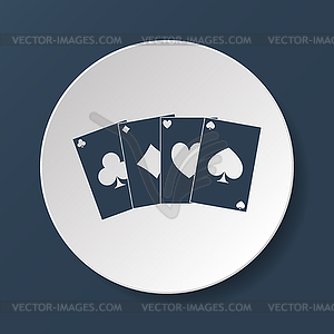 Playing cards icon - vector clip art