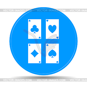 Playing cards icon - vector clipart