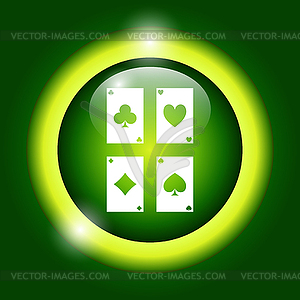 Playing cards icon - vector image