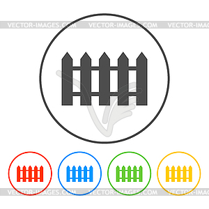 Fence icon - vector image
