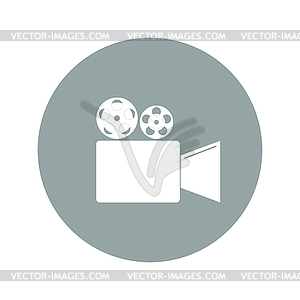 Cinema camera icon - color vector clipart