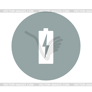 Flat Battery Sign Charging Energy - vector image