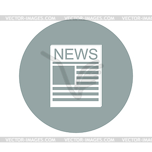 Flat icon of news - vector clipart