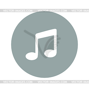 Music Flat Simple Icon,  - vector clipart / vector image