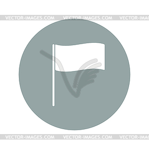 Flag icon. Location marker symbol. Flat design style - vector image