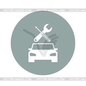 Car service icon - vector clipart