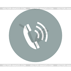 Flat icon of phone - vector clipart