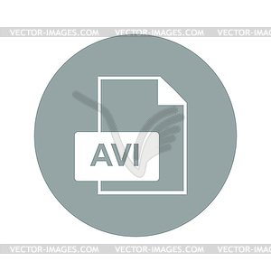 Avi file icon - vector clipart