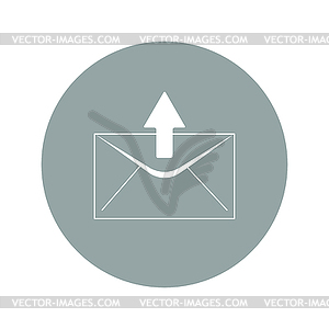 Конверт символ почты. Плоский дизайн стиль - векторизованный клипарт