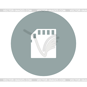 Micro sd card - vector image
