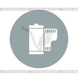 Flat Camera Film Roll - vector clip art