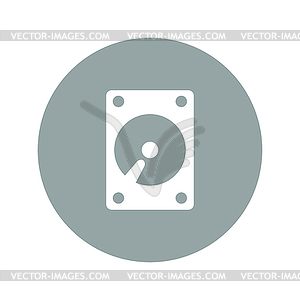Значок жесткого диска - векторизованное изображение