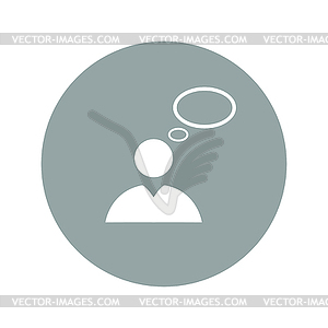 Flat icon of businessman - vector clipart