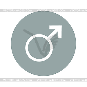 Male sign icon - vector clip art