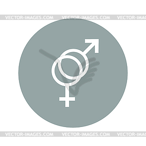 Male and female sex symbol - - vector clipart / vector image