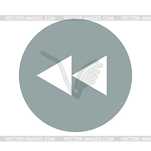 Glossy multimedia icon forward - vector clip art