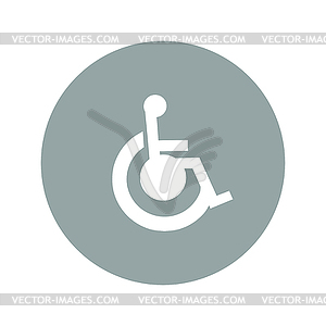 Cripple Flat Simple Icon - vector clipart