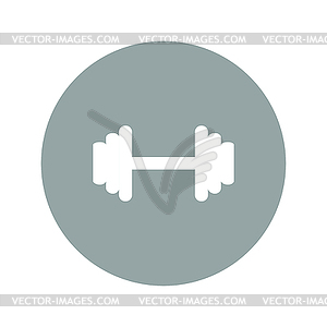 Modern flat dumbbell icon. Eps10 - vector image