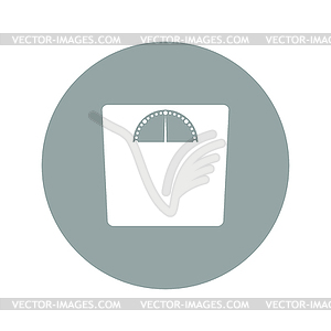 Weighting icon - color vector clipart