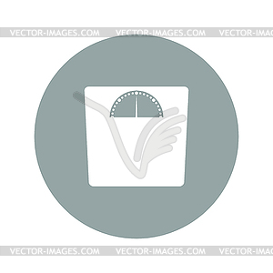 Weighting icon - color vector clipart