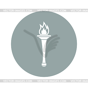 Torch icon - - vector image