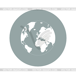 Pictograph of globe - vector clip art