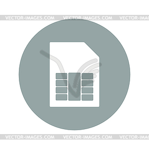 Sim card icon - vector clipart