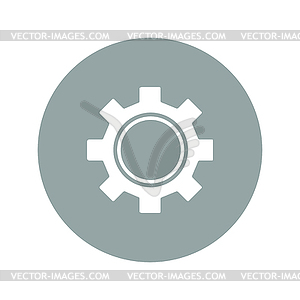 Gears icon, . Flat design style - vector clip art