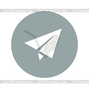 Paper airplane icon - vector image