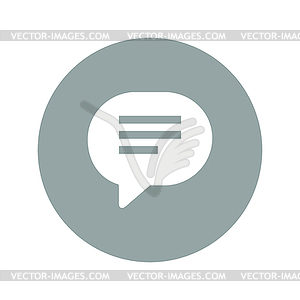 Speech bubble icon - vector clip art