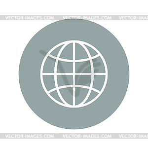 World Globe Icon, pictogram icon - vector image