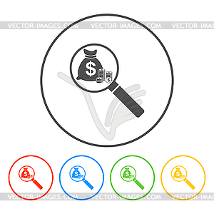 Finance analysis icon - vector image