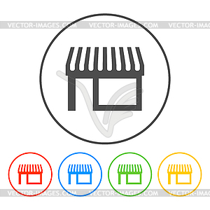 Store icon, modern flat design - vector clipart / vector image