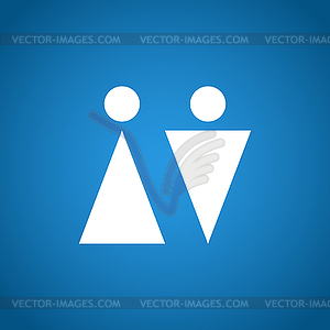 WC sign icon. Toilet symbol - vector image