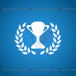 Trophy and awards icon . Flat design style.  - vector EPS clipart