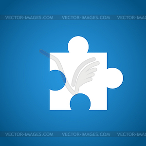 Puzzle Icon on Internet Button Original - vector clipart